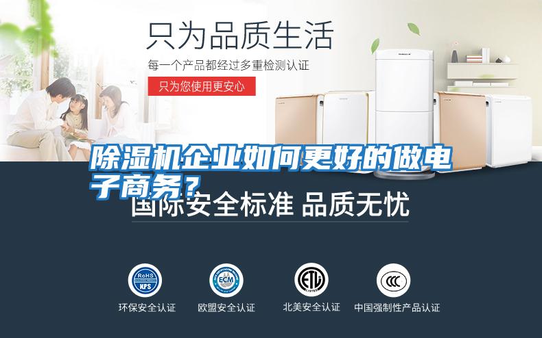 除濕機(jī)企業(yè)如何更好的做電子商務(wù)？