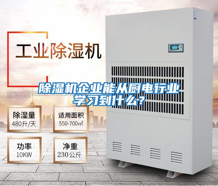 除濕機企業(yè)能從廚電行業(yè)學習到什么？