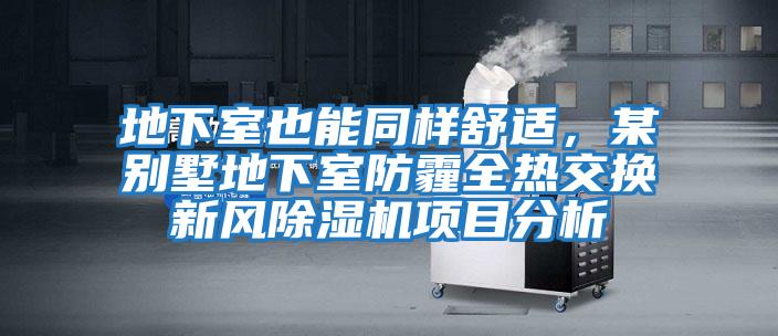 地下室也能同樣舒適，某別墅地下室防霾全熱交換新風(fēng)除濕機(jī)項(xiàng)目分析