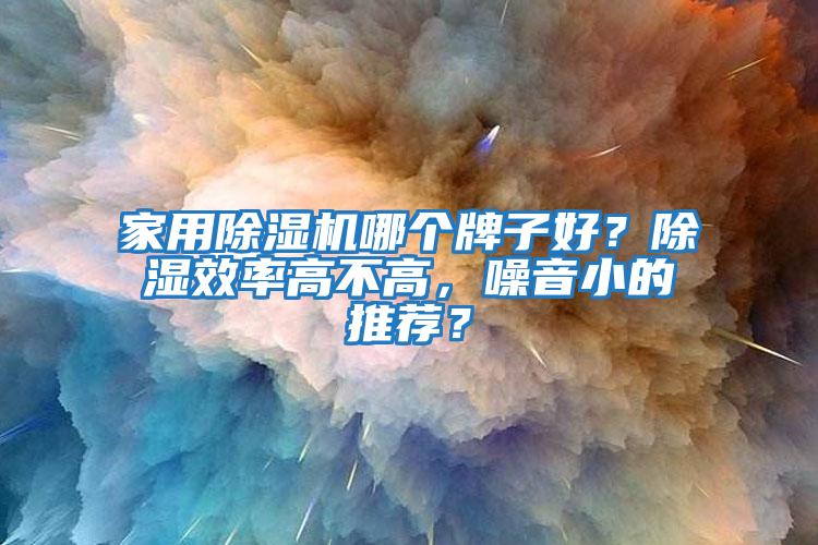 家用除濕機哪個牌子好？除濕效率高不高，噪音小的推薦？