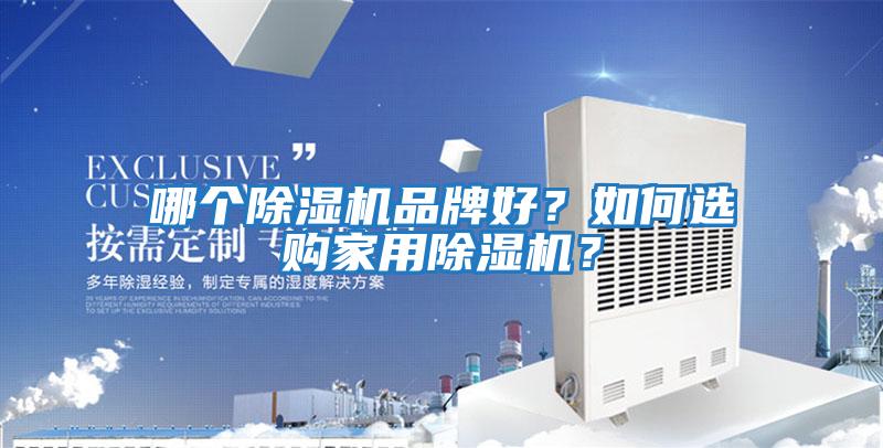 哪個除濕機品牌好？如何選購家用除濕機？