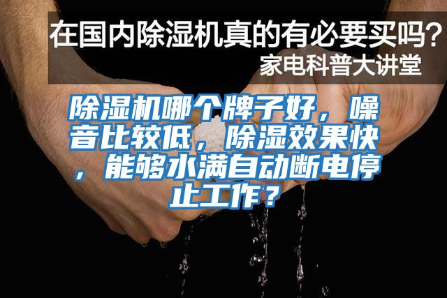 除濕機哪個牌子好，噪音比較低，除濕效果快，能夠水滿自動斷電停止工作？