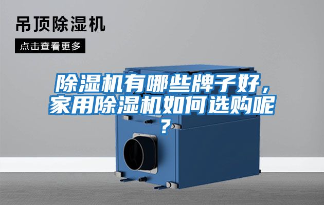 除濕機有哪些牌子好，家用除濕機如何選購呢？